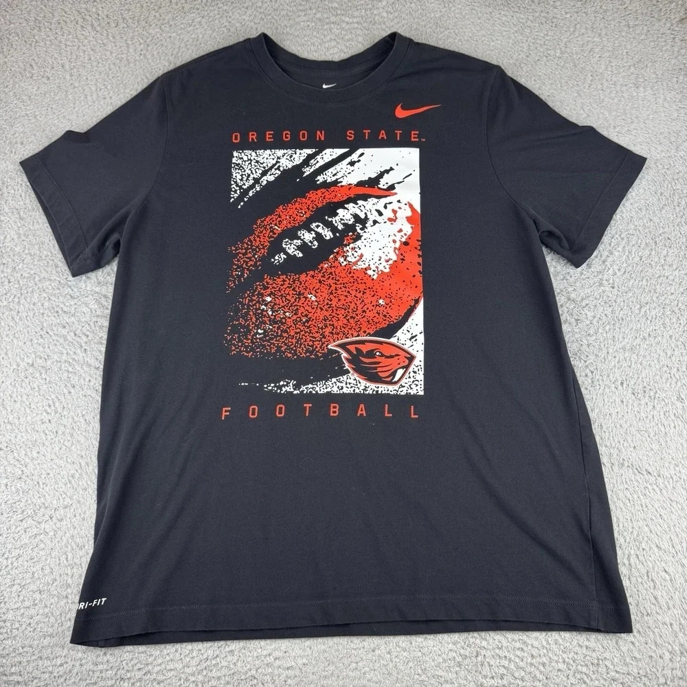 Nike Dri Fit Men's Oregon State Beavers Football T Shirt Size Xl